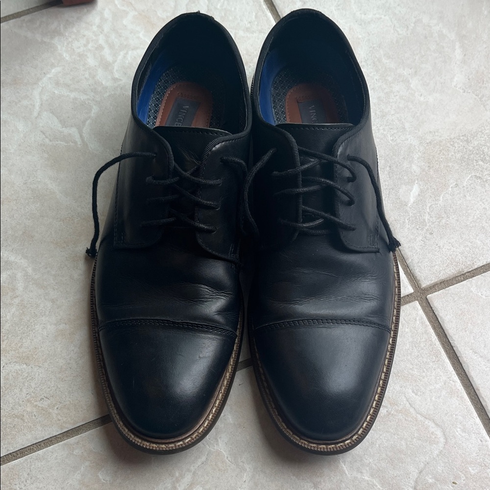 Vince Camuto Black Leather Oxfords